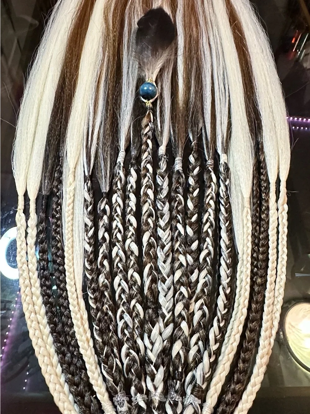 Two-Tone Braided Clip-In Hair Extensions - Blonde & Brown